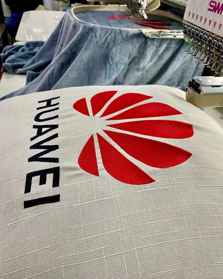 Huawei embroidered fabric detail